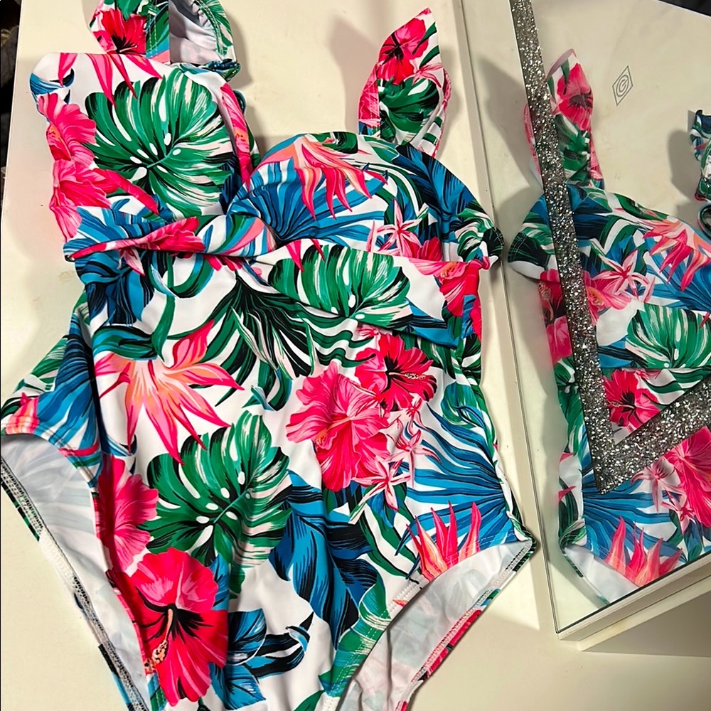 Tropical Floral One-Piece Swimsuit
